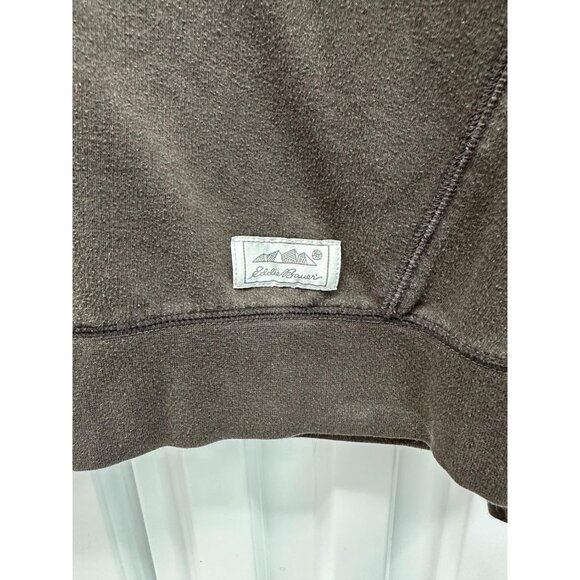 Vintage Eddie Bauer Classic Logo Brown Minimalist Sweatshirt Size XL - Picture 5 of 5